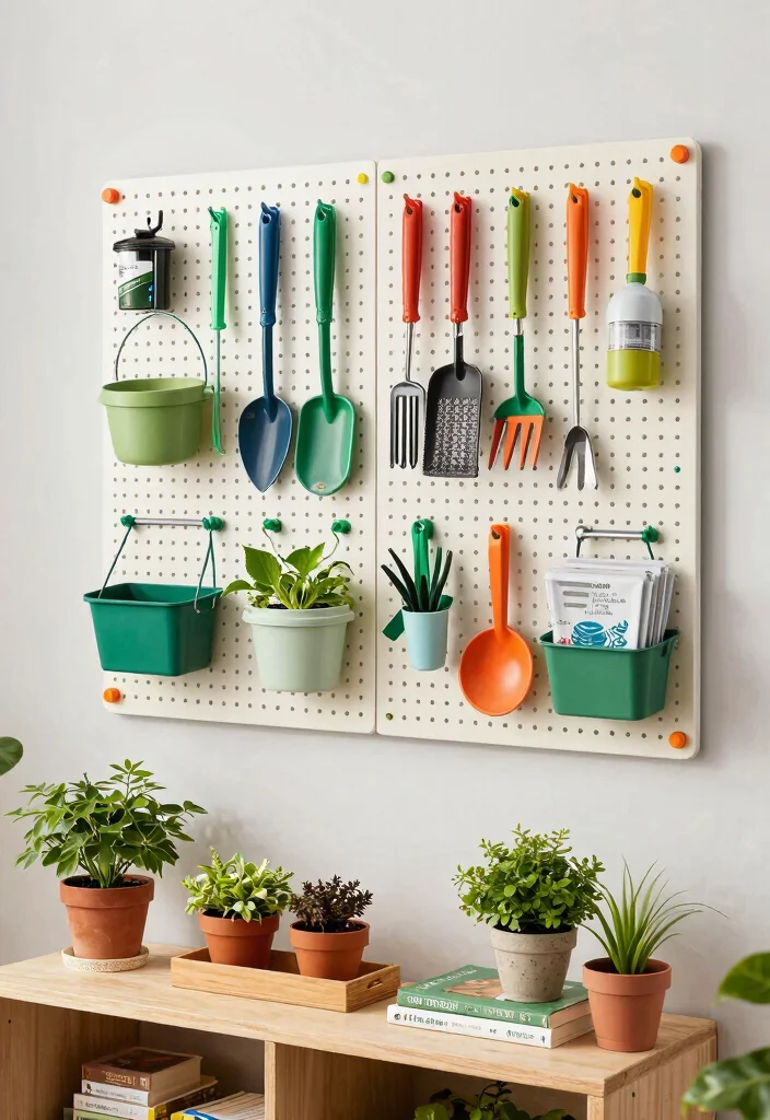 21 Best Shed Storage Ideas Organisation Hacks 8. Pegboards for Versatile Storage 0