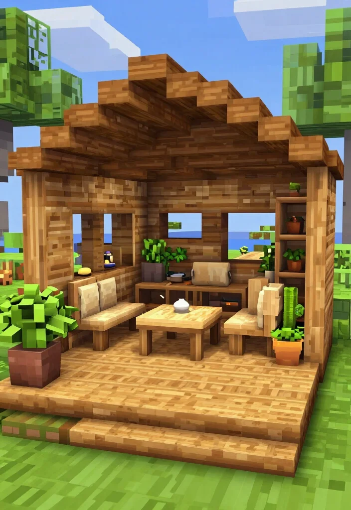 21 Creative Minecraft Storage Shed Ideas Best Builds 16. Shed with a Deck 0