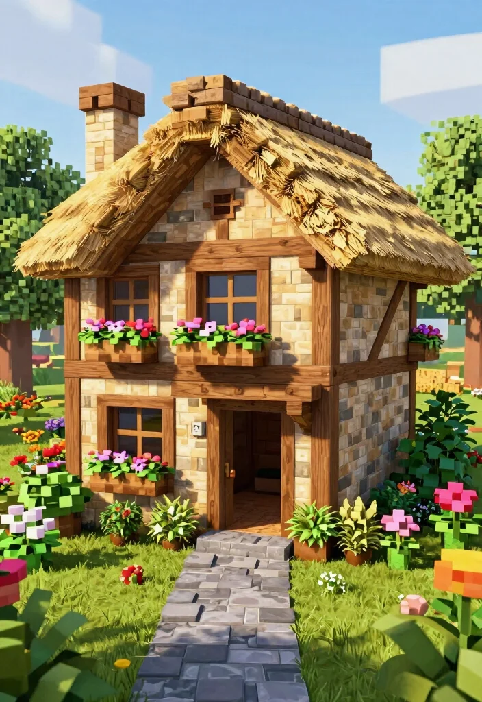 21 Creative Minecraft Storage Shed Ideas Best Builds 4. Cottage Shed 0