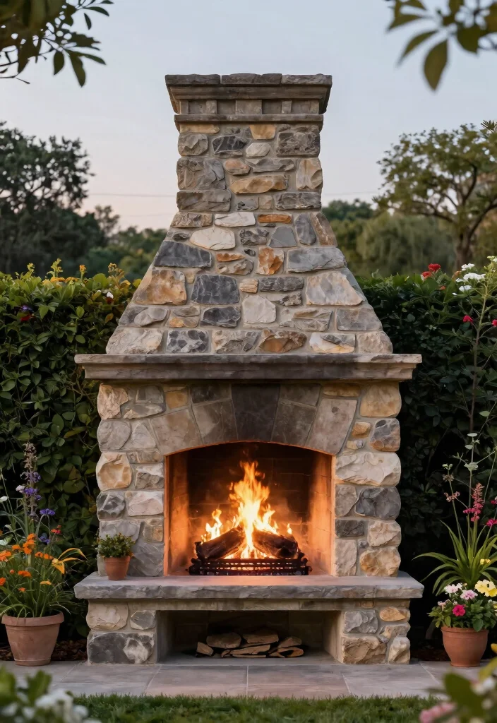 21 Dreamy Rustic Outdoor Fireplace Inspiration Photos 17. Fireplaces with Striking Chimneys 0
