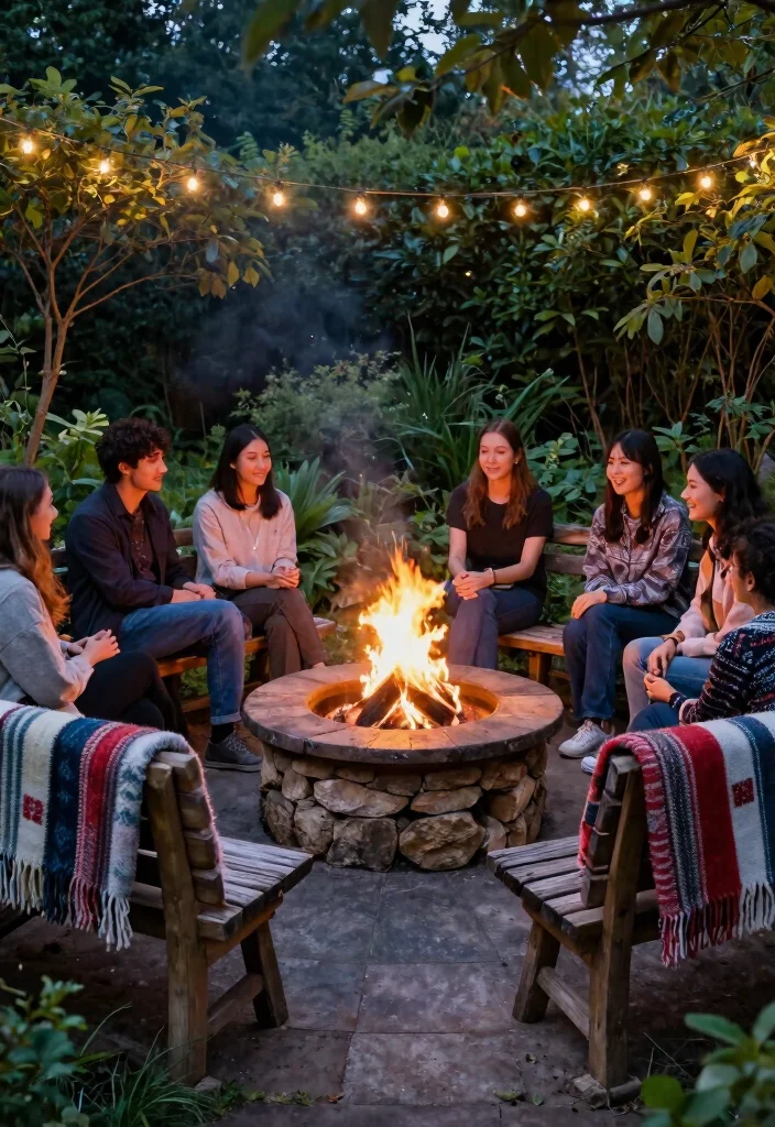 21 Dreamy Rustic Outdoor Fireplace Inspiration Photos 2. Cozy Wood Burning Fire Pits 0