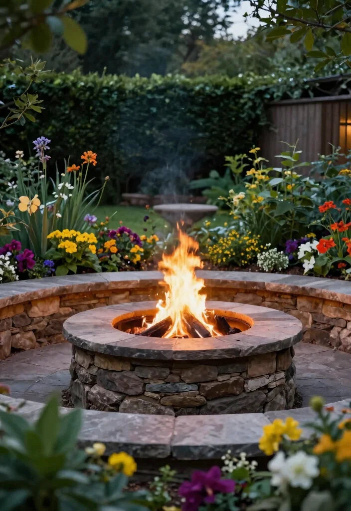 21 Stunning Outdoor Fireplace Ideas Backyards Need 10 21 Stunning Outdoor Fireplace Ideas Backyards Need 10. Raised Fire Pit with Surrounding Garden 0