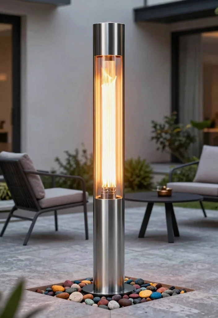 21 Stunning Outdoor Fireplace Ideas Backyards Need 12 21 Stunning Outdoor Fireplace Ideas Backyards Need 12. Stylish Fire Column 0