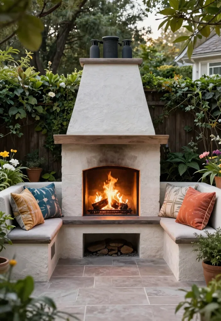 21 Stunning Outdoor Fireplace Ideas Backyards Need 18 21 Stunning Outdoor Fireplace Ideas Backyards Need 18. Built In Bench Fireplace 0