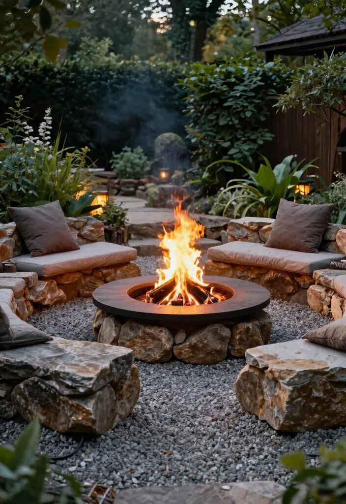 21 Stunning Outdoor Fireplace Ideas Backyards Need 20 21 Stunning Outdoor Fireplace Ideas Backyards Need 20. Fire Pit Surrounded by Gravel 0