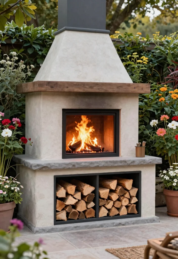 21 Stunning Outdoor Fireplace Ideas Backyards Need 21 21 Stunning Outdoor Fireplace Ideas Backyards Need 21. Firewood Storage with an Integrated Fireplace 0
