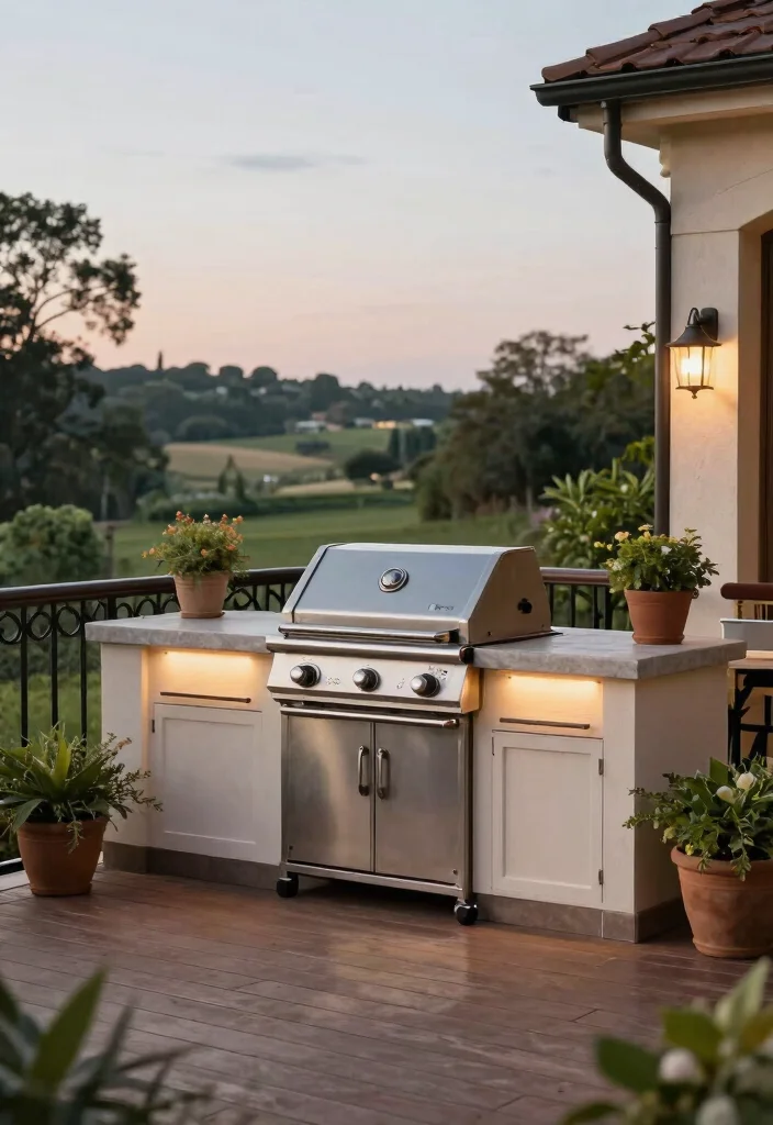 21 Stunning Outdoor Kitchen Gas Grill Ideas You Must See 10. Elevated Deck Cooking Space 0