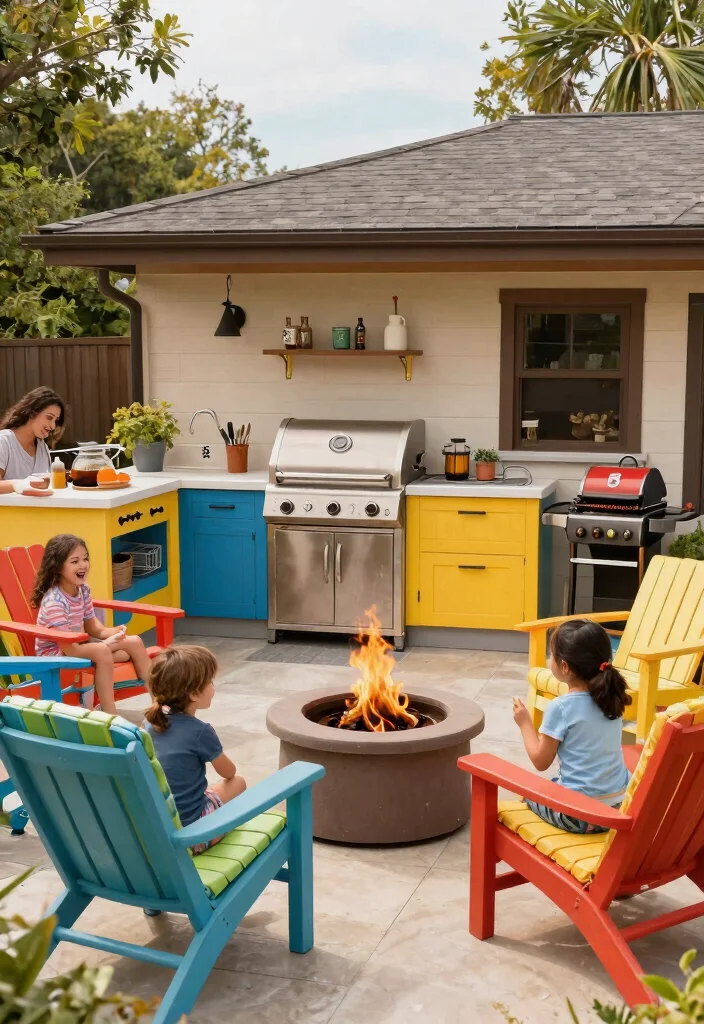 21 Stunning Outdoor Kitchen Gas Grill Ideas You Must See 13. Family Friendly BBQ Zone 0