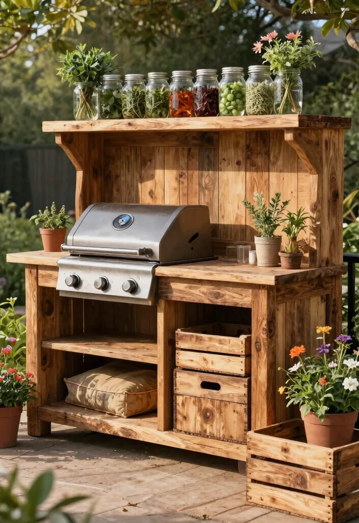 21 Stunning Outdoor Kitchen Gas Grill Ideas You Must See 2. Rustic Outdoor Grill Station 0