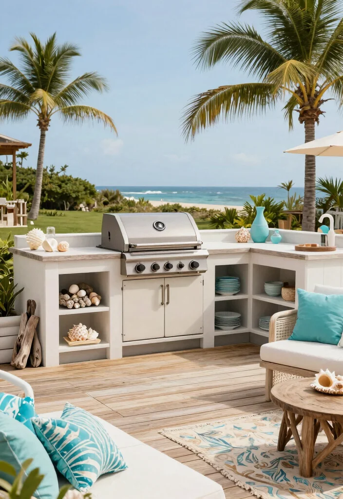 21 Stunning Outdoor Kitchen Gas Grill Ideas You Must See 8. Coastal Inspired Outdoor Grill Retreat 0