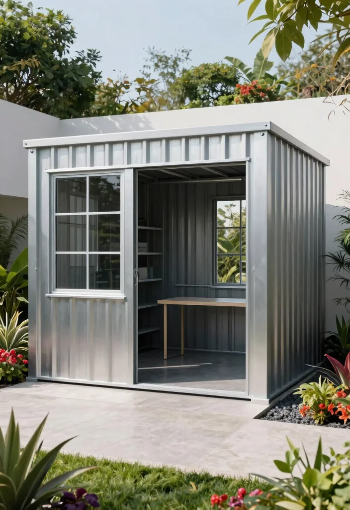 21 Stunning Storage Shed Style Ideas Ultimate Guide 13. Industrial Style Shed 0