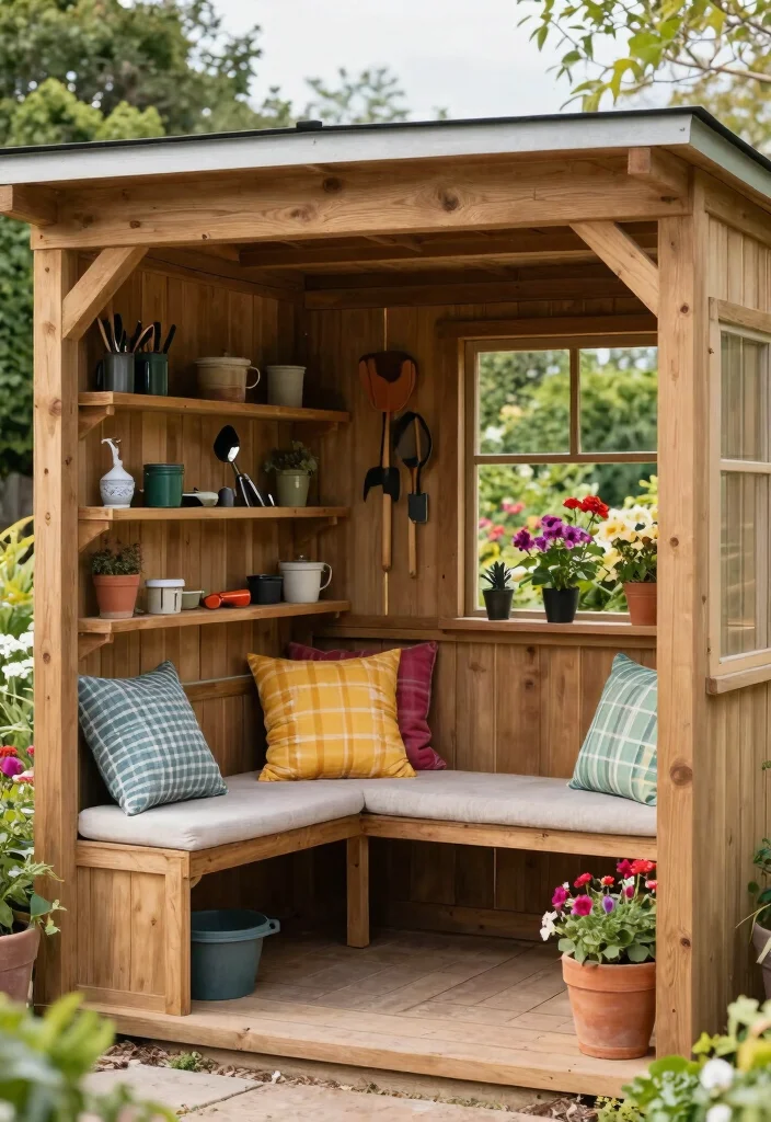 21 Stunning Storage Shed Style Ideas Ultimate Guide 16. Shed with Integrated Seating 0