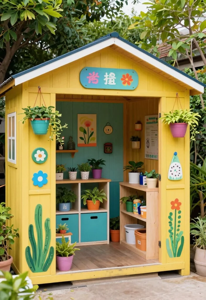 21 Stunning Storage Shed Style Ideas Ultimate Guide 17. Shed with Fun Garden Decor 0