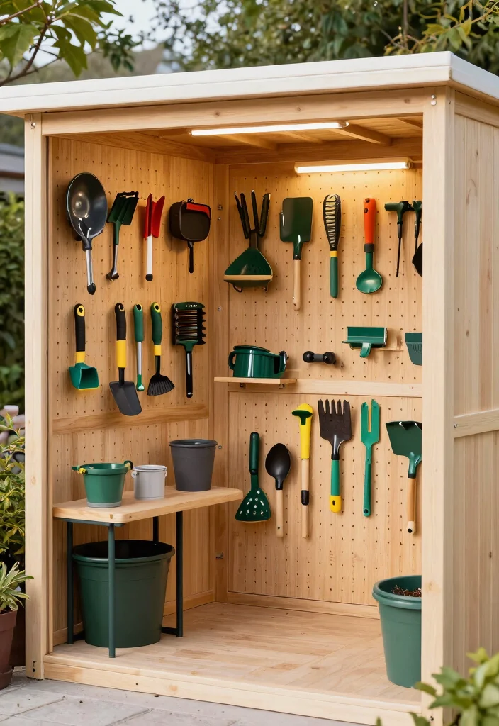 21 Stunning Storage Shed Style Ideas Ultimate Guide 19. Shed with Built in Tool Wall 0
