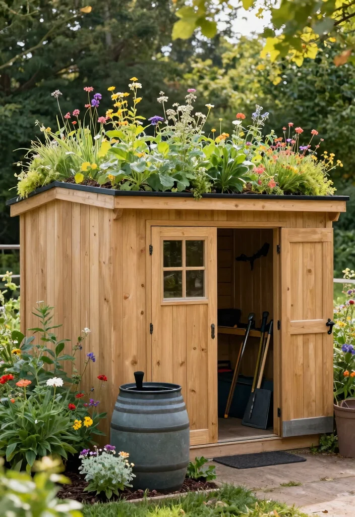 21 Stunning Storage Shed Style Ideas Ultimate Guide 3. Green Roof Shed 0