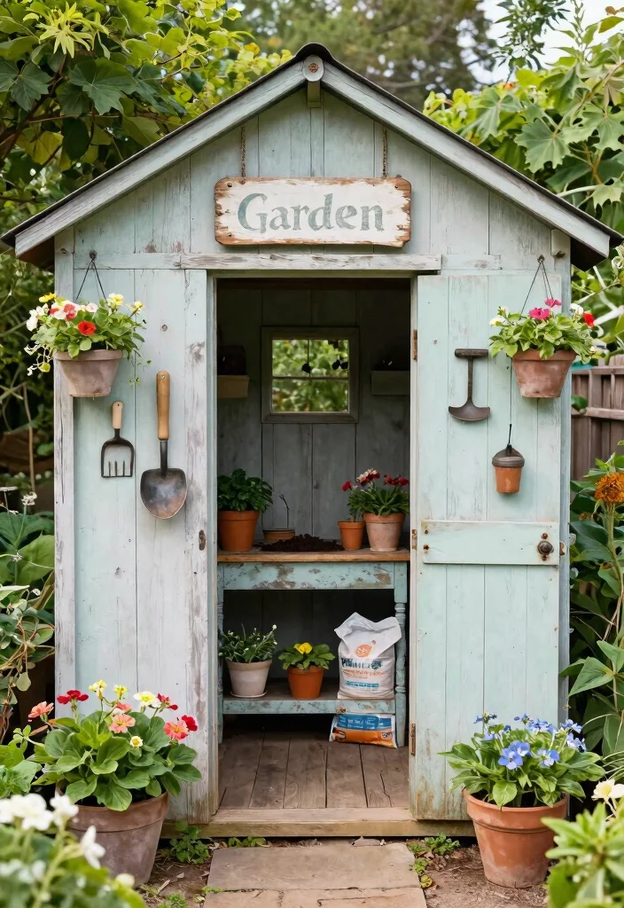 21 Stunning Storage Shed Style Ideas Ultimate Guide 4. Vintage Garden Shed 0