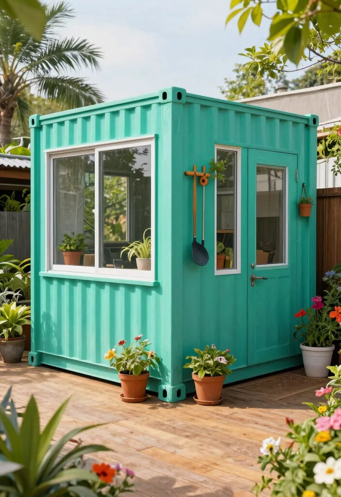21 Stunning Storage Shed Style Ideas Ultimate Guide 5. Eco Conscious Container Shed 0