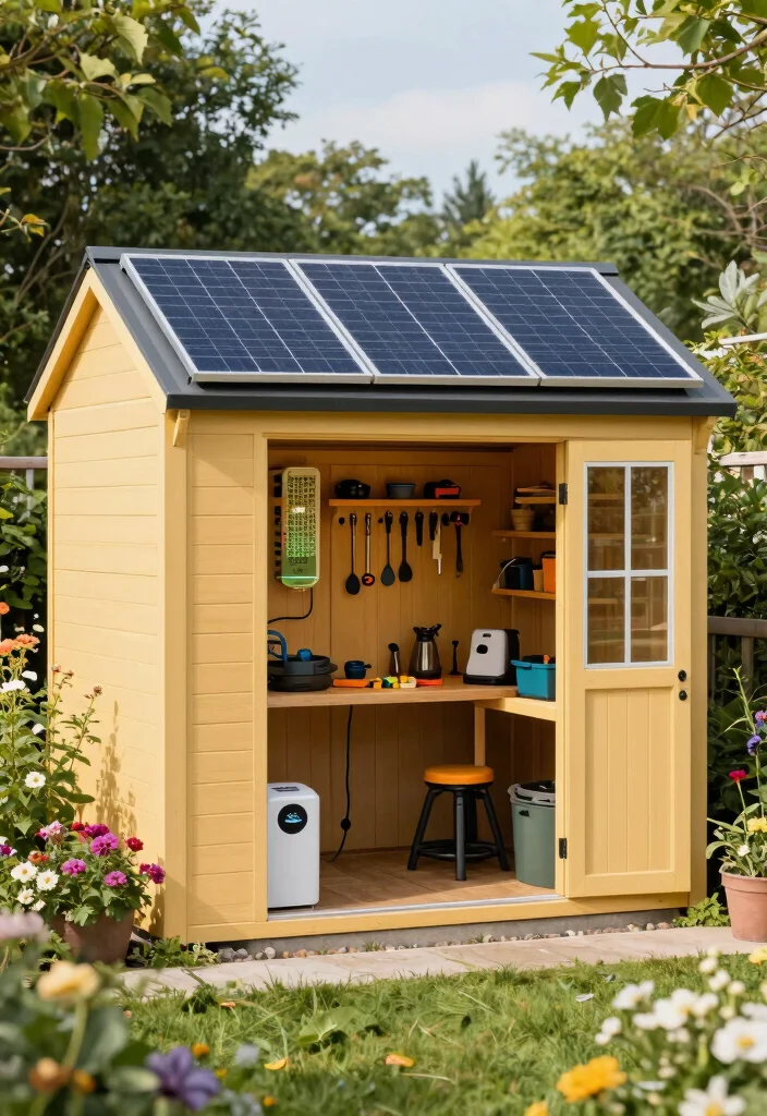 21 Stunning Storage Shed Style Ideas Ultimate Guide 9. Shed with Solar Panels 0