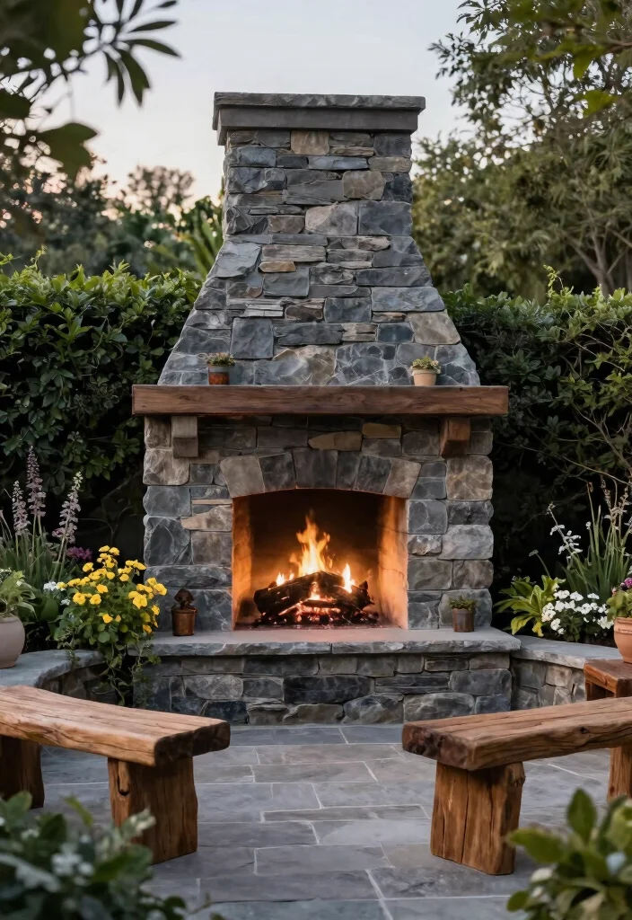 25 Breathtaking Outdoor Fireplace Ideas for Your Yard 1 25 Breathtaking Outdoor Fireplace Ideas for Your Yard 1. Sustainable Stone Fireplaces 0