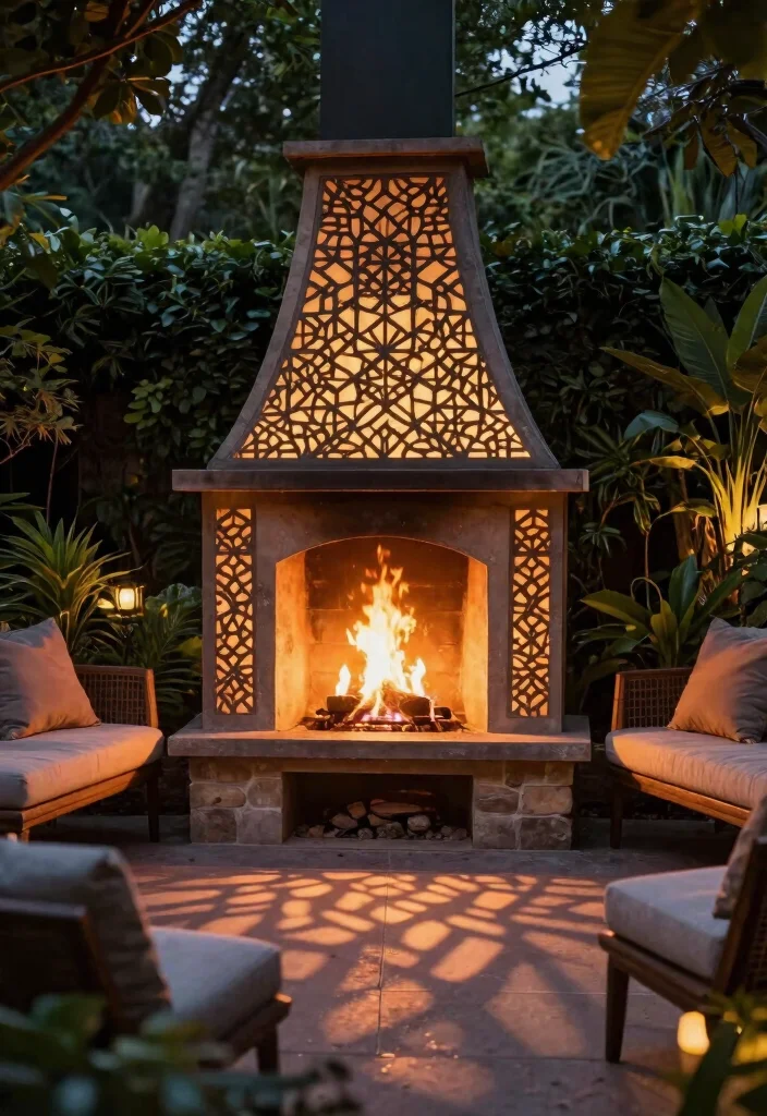 25 Breathtaking Outdoor Fireplace Ideas for Your Yard 40 25 Breathtaking Outdoor Fireplace Ideas for Your Yard 10. Fireplaces with Decorative Screens 0