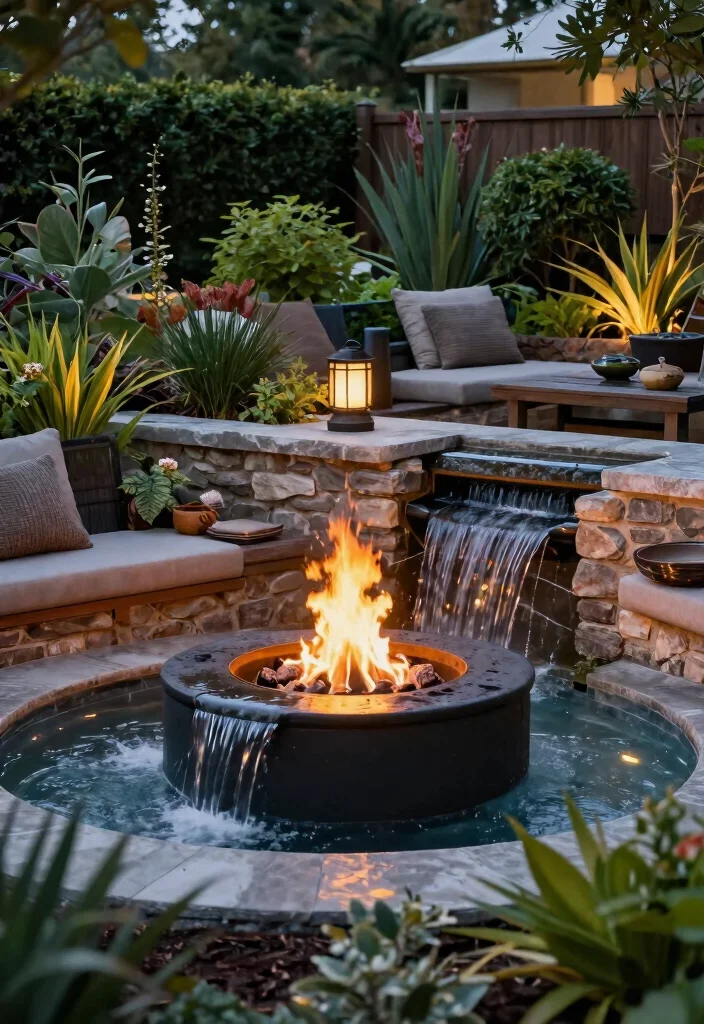 25 Breathtaking Outdoor Fireplace Ideas for Your Yard 42 25 Breathtaking Outdoor Fireplace Ideas for Your Yard 12. Fire Pits with Water Features 0
