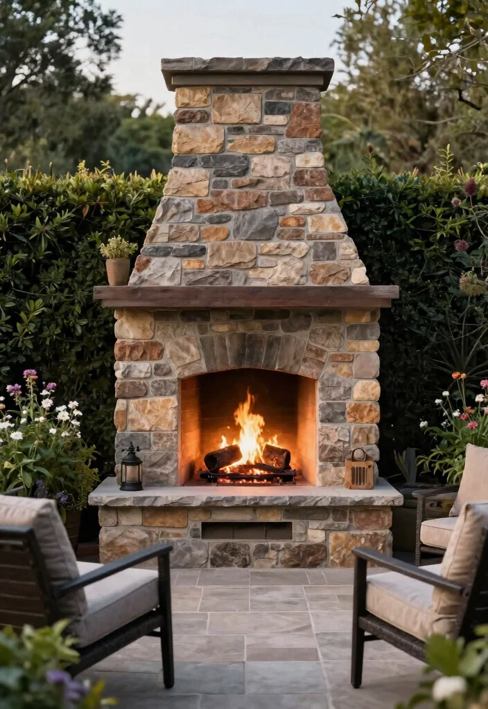25 Breathtaking Outdoor Fireplace Ideas for Your Yard 56 25 Breathtaking Outdoor Fireplace Ideas for Your Yard 16. Fireplaces with Stone Accents 0