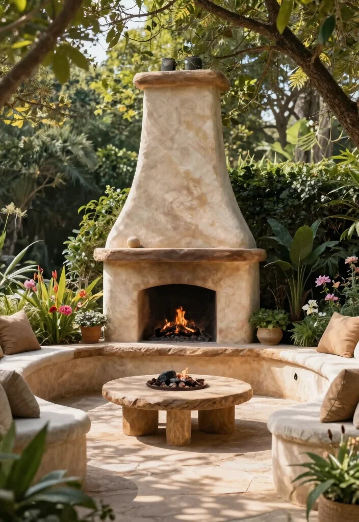 25 Breathtaking Outdoor Fireplace Ideas for Your Yard 58 25 Breathtaking Outdoor Fireplace Ideas for Your Yard 18. Fireplaces that Blend with Nature 0