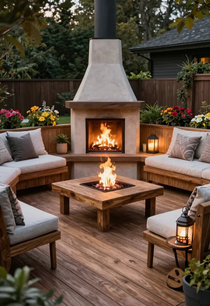25 Breathtaking Outdoor Fireplace Ideas for Your Yard 60 25 Breathtaking Outdoor Fireplace Ideas for Your Yard 20. Fireplaces with Surrounding Decking 0