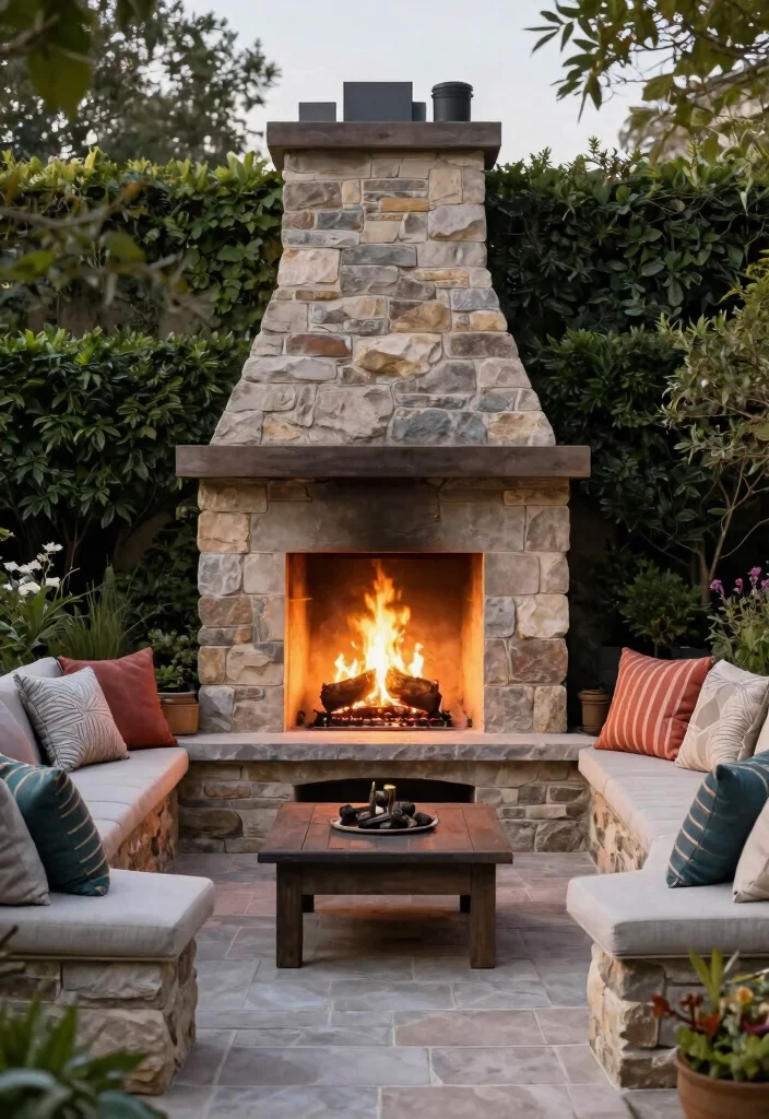 25 Breathtaking Outdoor Fireplace Ideas for Your Yard 63 25 Breathtaking Outdoor Fireplace Ideas for Your Yard 23. Fireplaces with Seating Walls 0