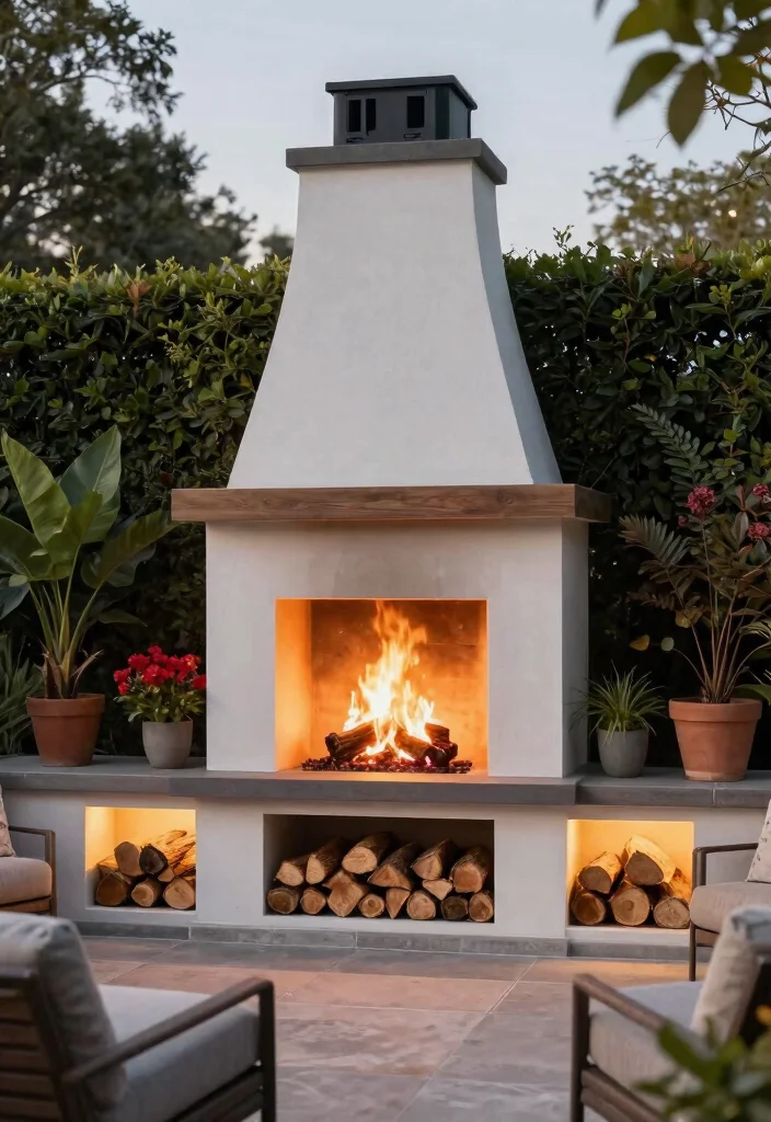 25 Breathtaking Outdoor Fireplace Ideas for Your Yard 75 25 Breathtaking Outdoor Fireplace Ideas for Your Yard 25. Fireplaces with Custom Features 0