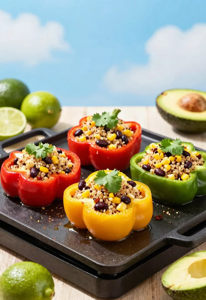25 Creative Griddle Ideas for Ultimate Outdoor Cooking 1. Savory Stuffed Bell Peppers 0