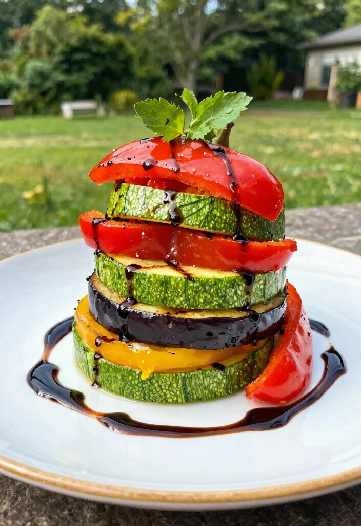 25 Creative Griddle Ideas for Ultimate Outdoor Cooking 17. Grilled Ratatouille Stack 0