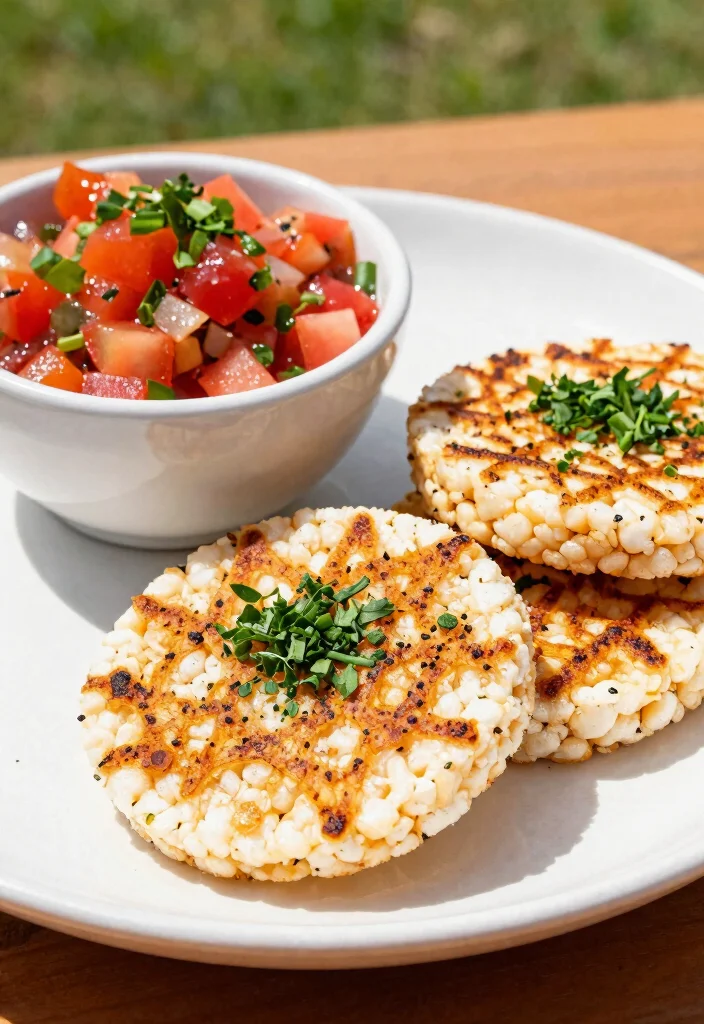 25 Creative Griddle Ideas for Ultimate Outdoor Cooking 25. Griddled Herb Infused Rice Cakes 0