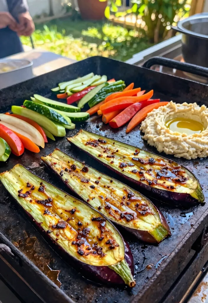 25 Creative Griddle Ideas for Ultimate Outdoor Cooking 8. Spicy Griddled Eggplant 0