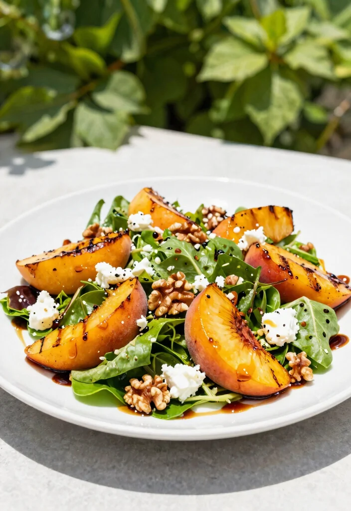 25 Creative Griddle Ideas for Ultimate Outdoor Cooking 9. Griddled Peach Goat Cheese Salad 0