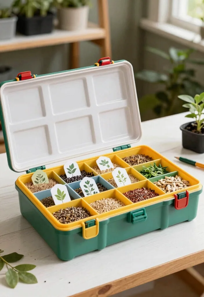25 Genius Shed Storage Ideas to Organize Your Space 12. Use a Tackle Box for Small Items 0