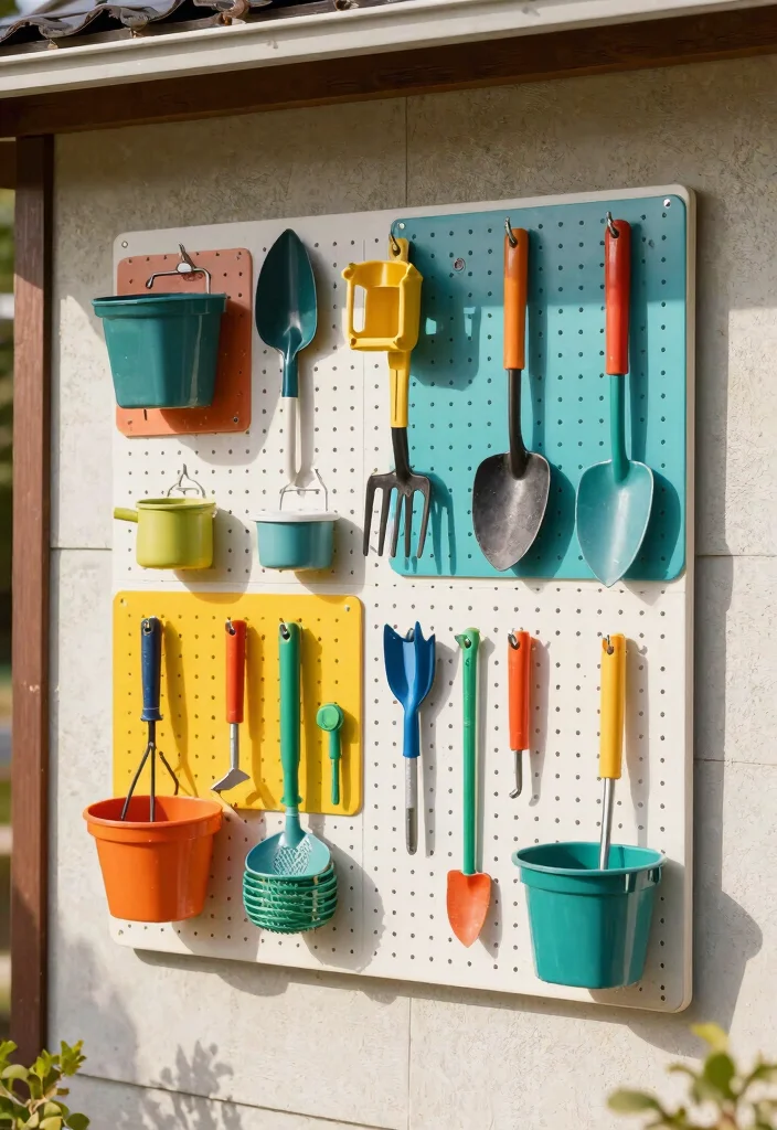 25 Genius Shed Storage Ideas to Organize Your Space 17. Use a Pegboard for Tool Organization 0