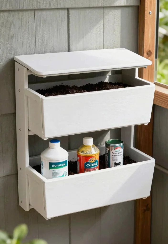 25 Genius Shed Storage Ideas to Organize Your Space 24. Wall Mounted Garden Bin 0