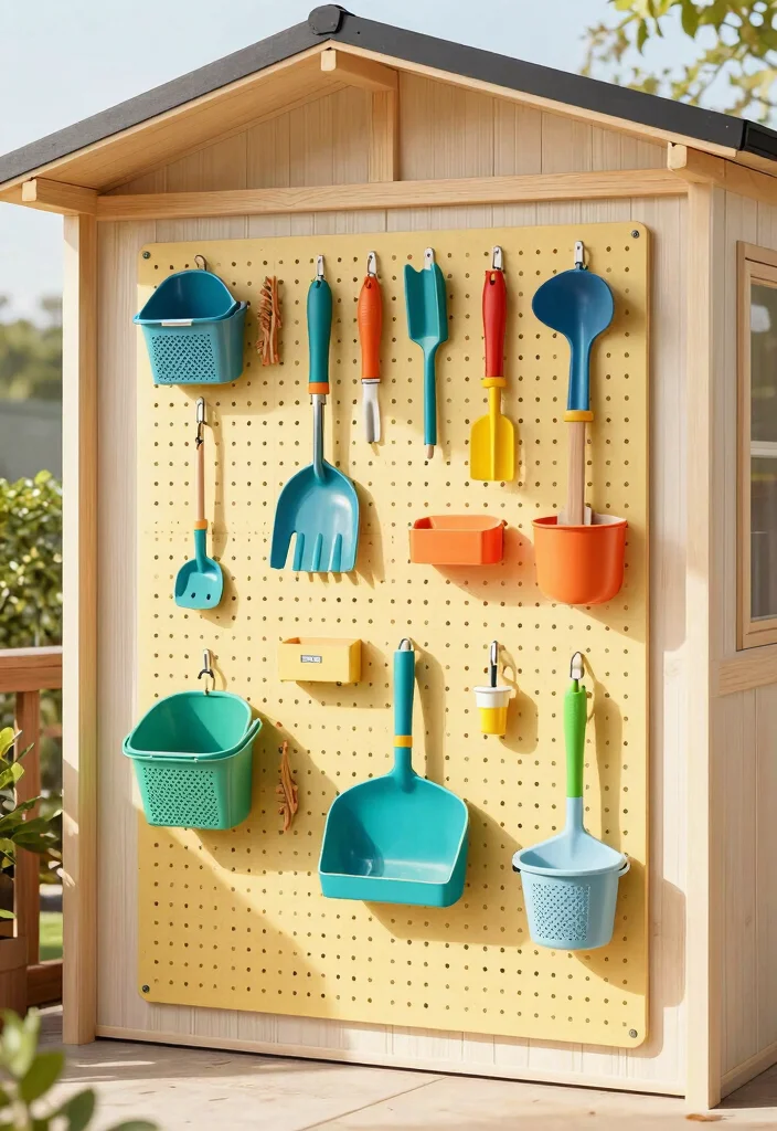25 Genius Shed Storage Ideas to Organize Your Space 8. Tool Holder on Shed Door 0