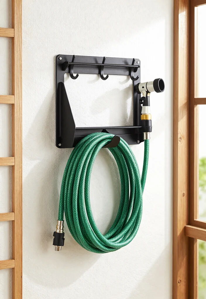 25 Genius Shed Storage Ideas to Organize Your Space 9. Wall Mounted Hose Storage 0