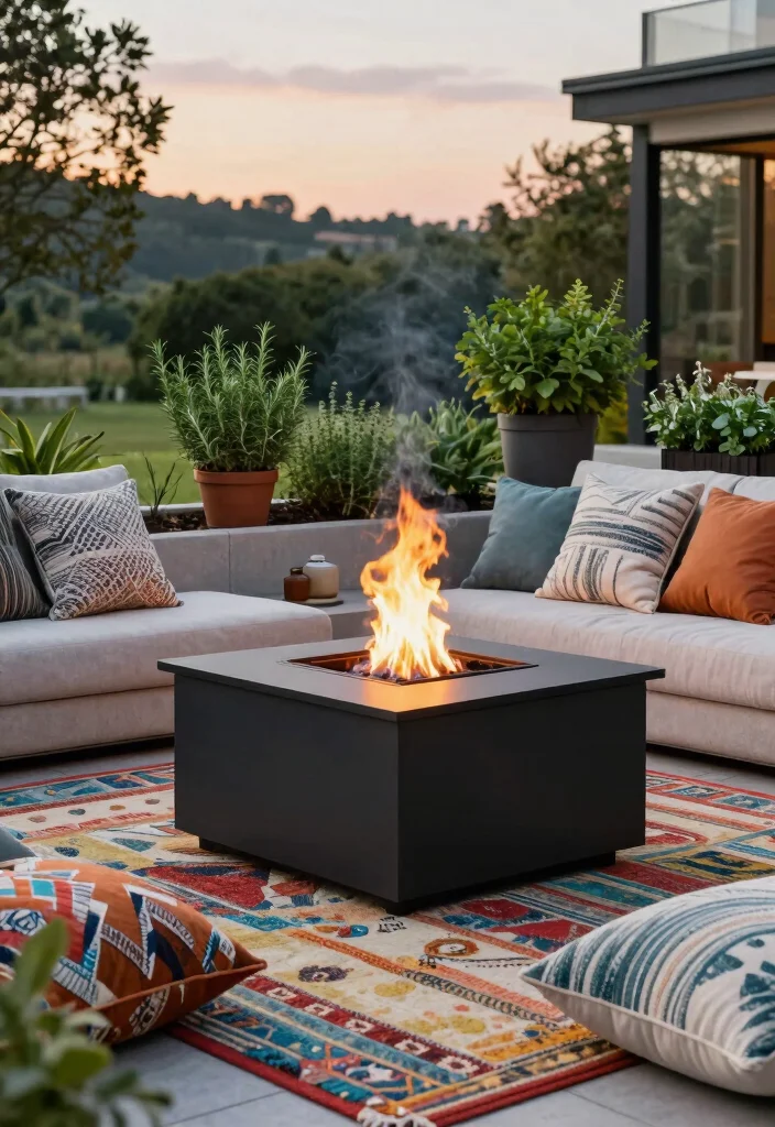 15 Ultimate Fireplace Concepts: Outdoor Fire Pits Style 3. Eco Friendly Bioethanol Fire Pit