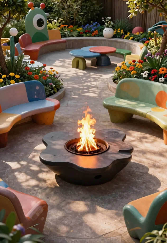 15 Ultimate Fireplace Concepts: Outdoor Fire Pits Style 12. Fire Pit with Unique Shapes
