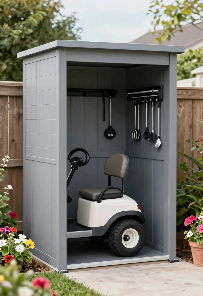 7 Best Golf Cart Storage Shed Ideas Perfect Fit 4. Vertical Storage Shed 0
