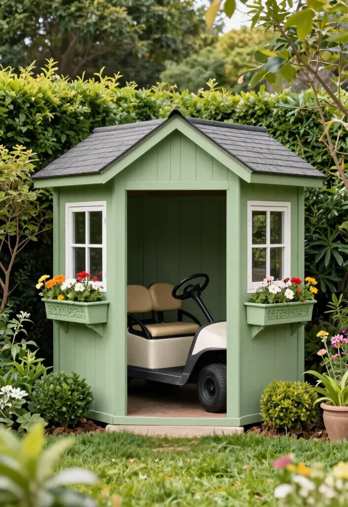 7 Best Golf Cart Storage Shed Ideas Perfect Fit 5. Cozy Corner Shed 0