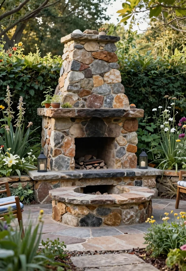 7 Best Outdoor Fireplace Hearth Ideas for Safety 1. Eco Friendly Stone Hearth 0