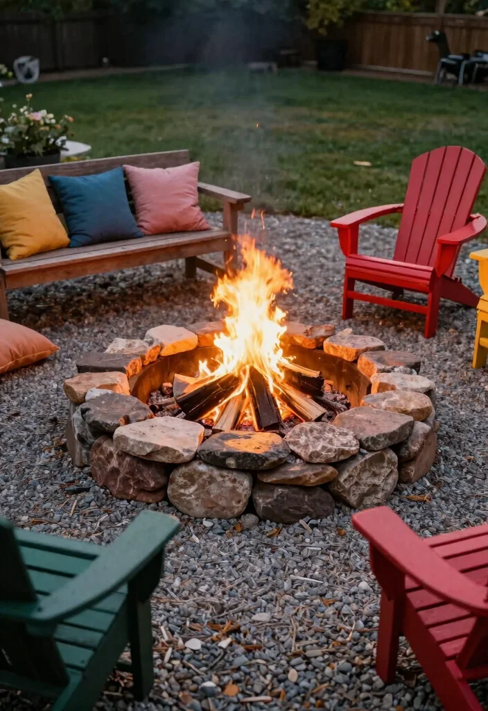 7 Best Outdoor Fireplace Hearth Ideas for Safety 5. Natural Fire Ring with Gravel Base 0