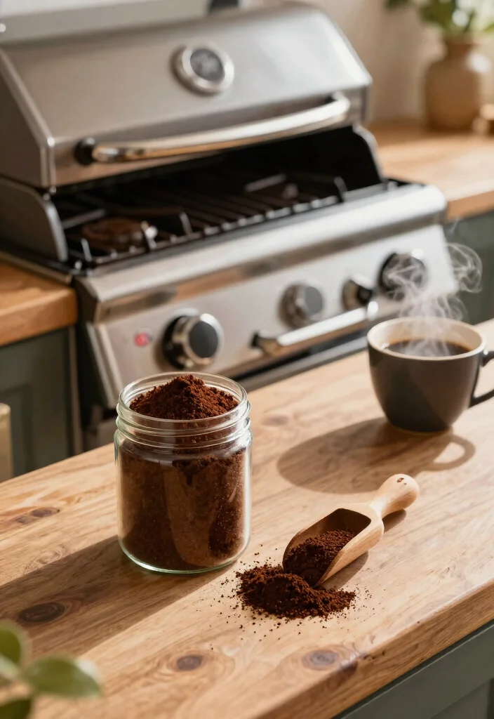 7 Genius Gas Grill Cleaning Hacks No Scrubbing Needed 4. Coffee Ground Scrub 0