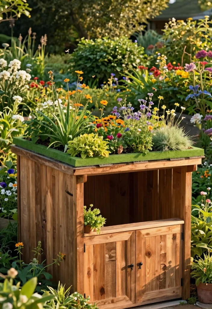 7 Massive RV Storage Shed Ideas to Protect Your Rig 1. Green Roof Shed 0