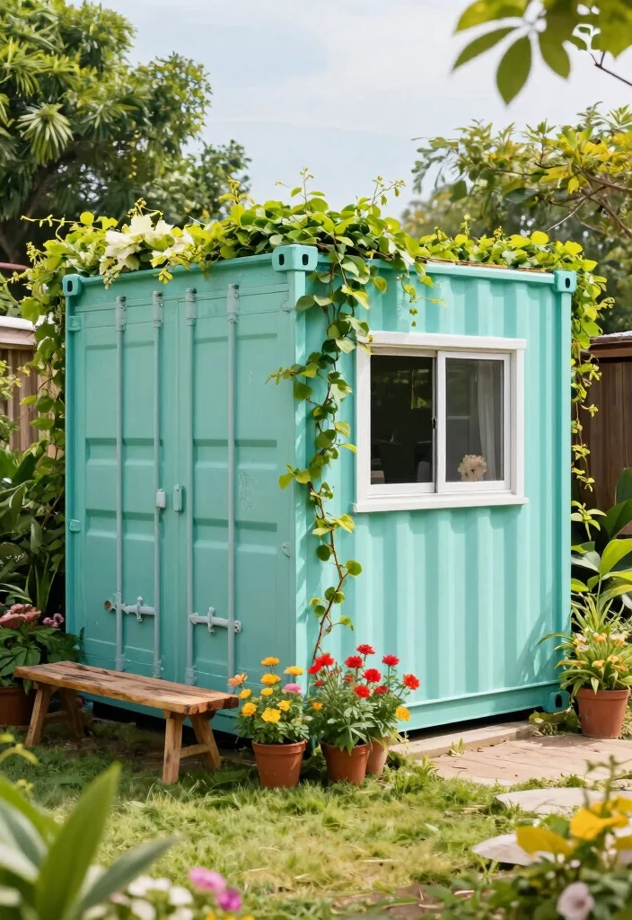 7 Massive RV Storage Shed Ideas to Protect Your Rig 2. Container Shed 0