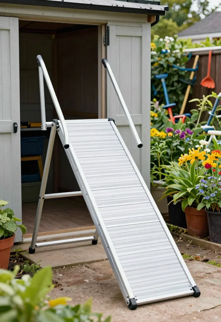 7 Safe Storage Shed Ramp Ideas for Easy Access 6. Portable Folding Ramps 0